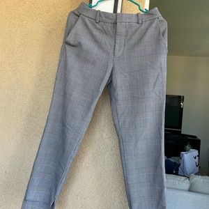Gray Plaid Zara Trousers